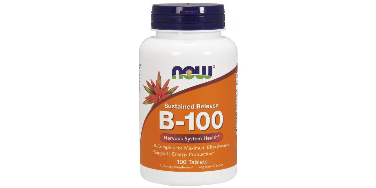 NOW Foods Vitamin B-100 Sustained Release - 100 Tablets - Powerbody.eu ...